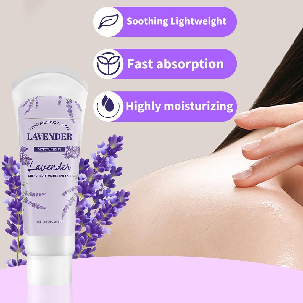 120ml  Tube Lavender Hand And Body Lotion Moisturizes And Cares For The Skin