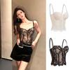 Hollow Lace Corset Slim fit Crop Tops Elegant Lace Camisole  Travel