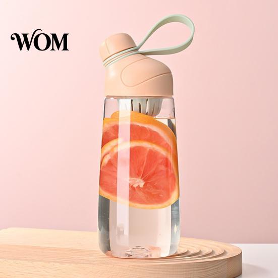 Wide Mouth Hydration Flask Tritan Plastic Water Bottle, with Leak Proof Lid, 600ml Capacity, Fast Commuter Bottle Drinking Spout Sports for