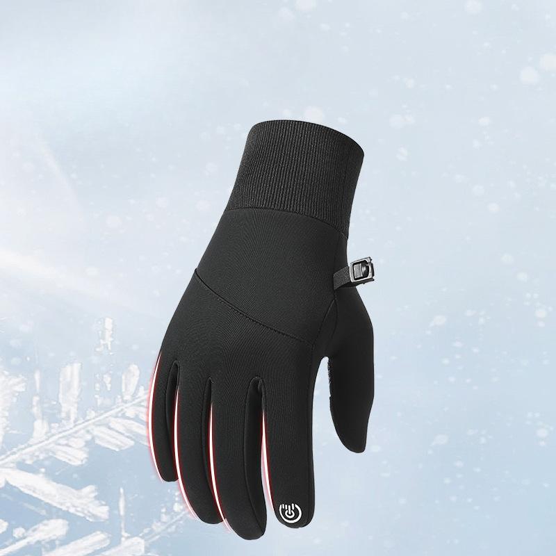 Outdoor Riding Gloves Men Winter Sports Waterproof Windproof Fleece Lined Thermal Touchscreen Gloves