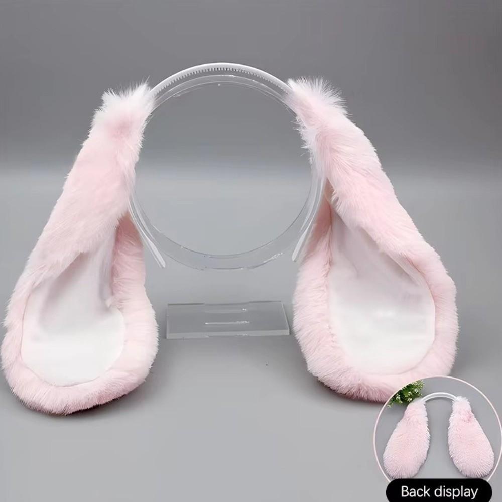 Soft Easter Rabbit Hair Hoop Fur Hair Accessories Lovely Bunny Ears Headband  Events