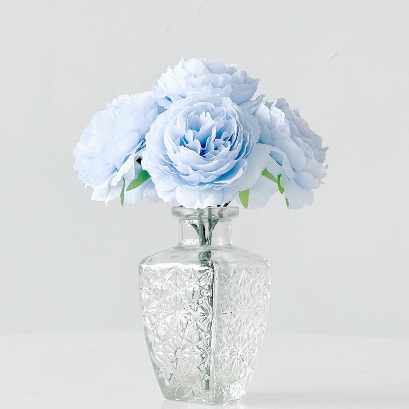 5/10 Stück Pfingstrose Künstliche Blumenstrauß 20CM Kunstblumen für Heimzimmerdeko Garten Hochzeitsdekoration DIY Vase Pflanzenornament