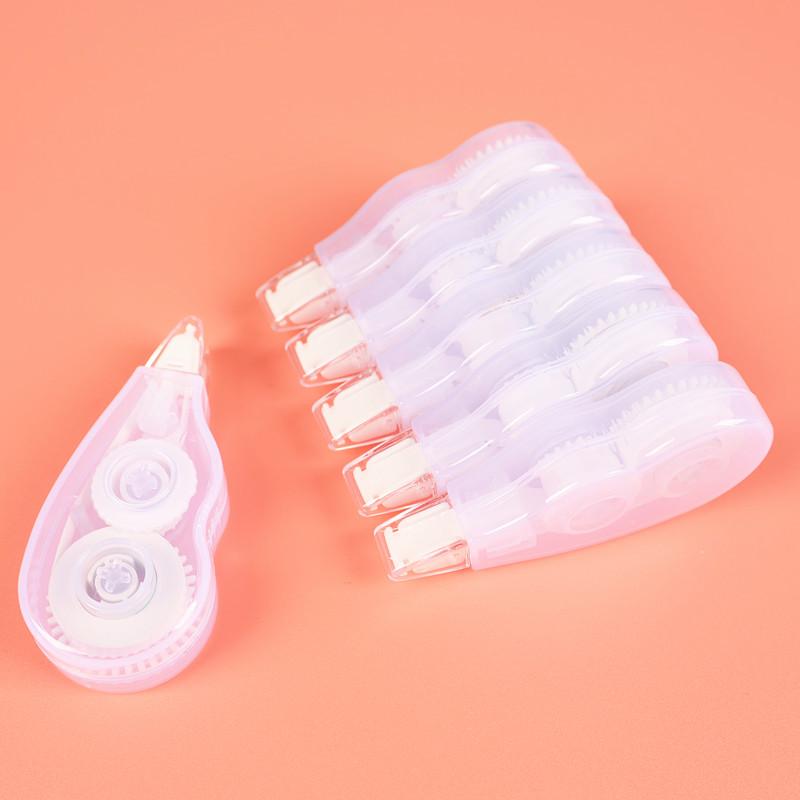 Mini Pack of 6 Transparent Silent Correction Tapes for Students - Portable and Creative Stationery