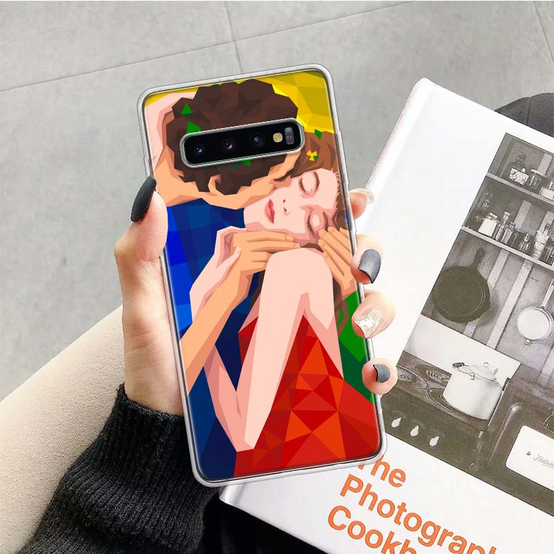 he kiss Gustav Klimt Painting Phone Case For Samsung Galaxy S26 Ultra S23 S24 S25 Edge S20 FE S21 S22 Plus Soft Print Shell Cove