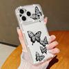 Luxury Bling Diamond TPU Phone Case For iPhone 17 Air 16e 16 14 15 13 17 Pro Max 15 16 Plus 17 Simple Butterfly Print ShockProof Case Cover