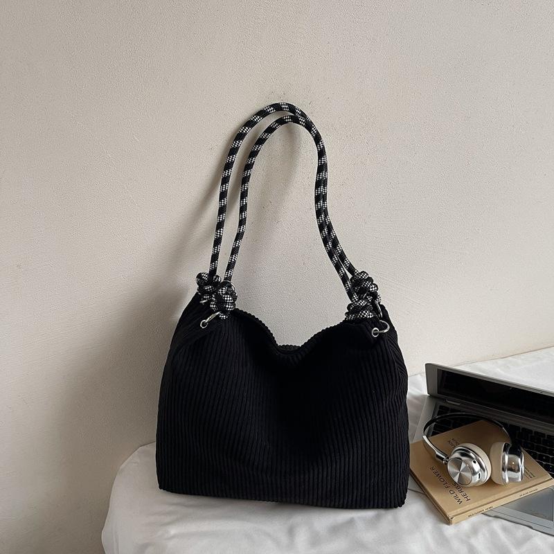 2025 Autumn New Casual Large-capacity Women's Shoulder Bag Popular Corduroy Fashion Simple Underarm Bag Trendy Bag