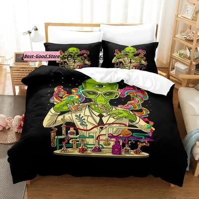 Alien Gangster Bettwäsche Set Einzelbett Twin Full Queen King Size Bettwäsche Set Jugendzimmer Bettbezug Sets Anime Bettwäsche Set