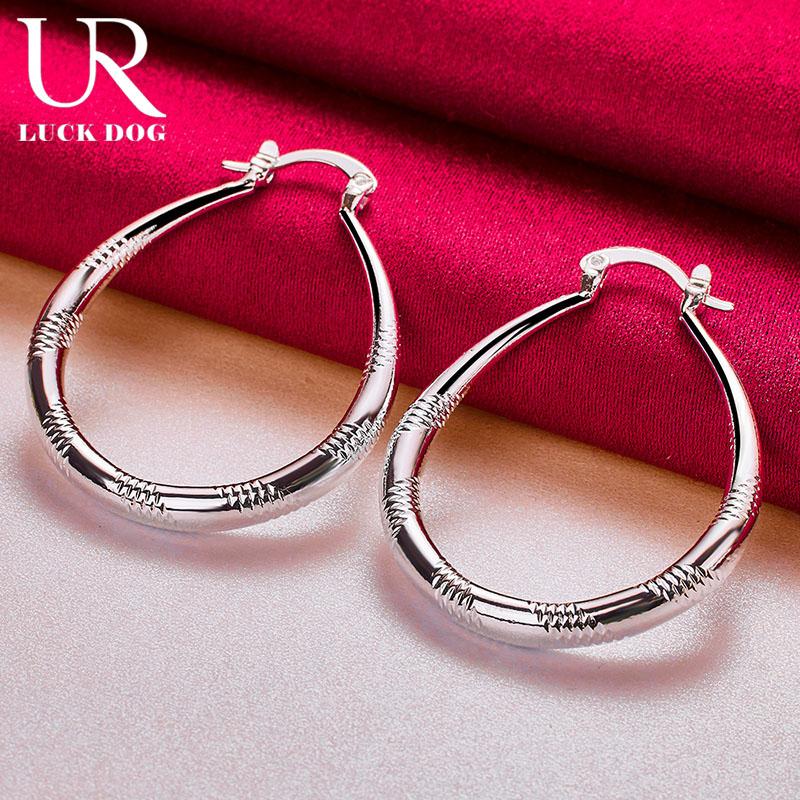 Pendientes de plata de ley 925 con forma de U, joyería de boda de moda