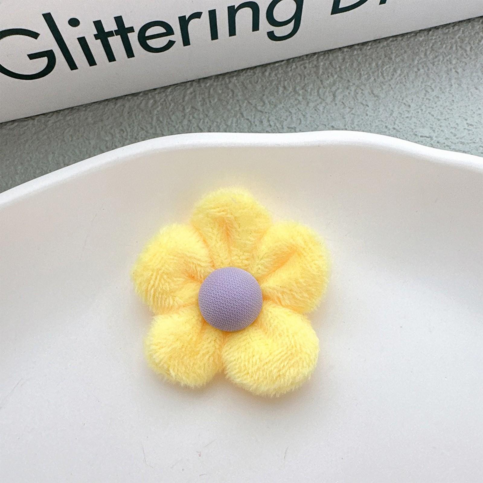 

20 шт. 48 мм цветочное украшение с пуговицей для одежды, шляпы, нашивки из ткани, шитья, рукоделия, головных уборов, заколок для волос, декоративных аксессуаров One Size жёлтый