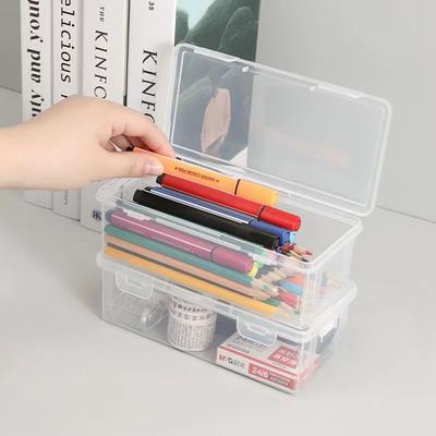 Große transparente Federtasche Stifteaufbewahrung Buntstifteaufbewahrung Kinder Wachsmalstifte Malen Skizzieren Bleistifttasche