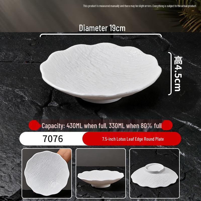 Melamine White Large Noodle Bowl - Imitation Porcelain for Ramen, Mala Tang, and Luosifen