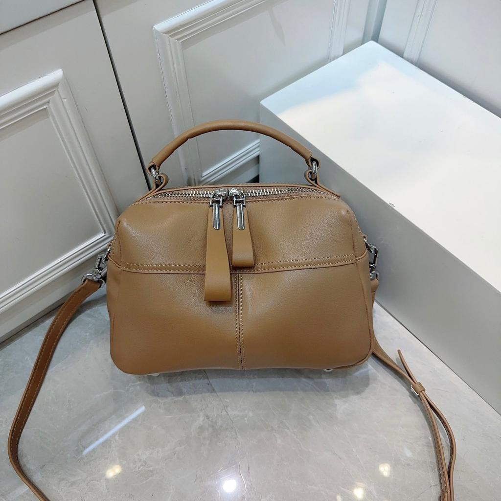 Torba Damska ze Skóry Bydlęcej Jednoramienna Przez Ramię Torba Damska Modna Wielokomorowa Duża Pojemność Praktyczna Torba Apple Miękka