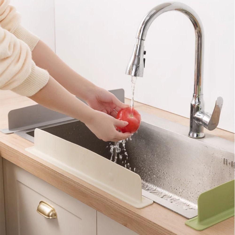 Household Silicone Water Baffle Soft Sink Flap Block Flexible Water Blocking Board  Protect Clothes