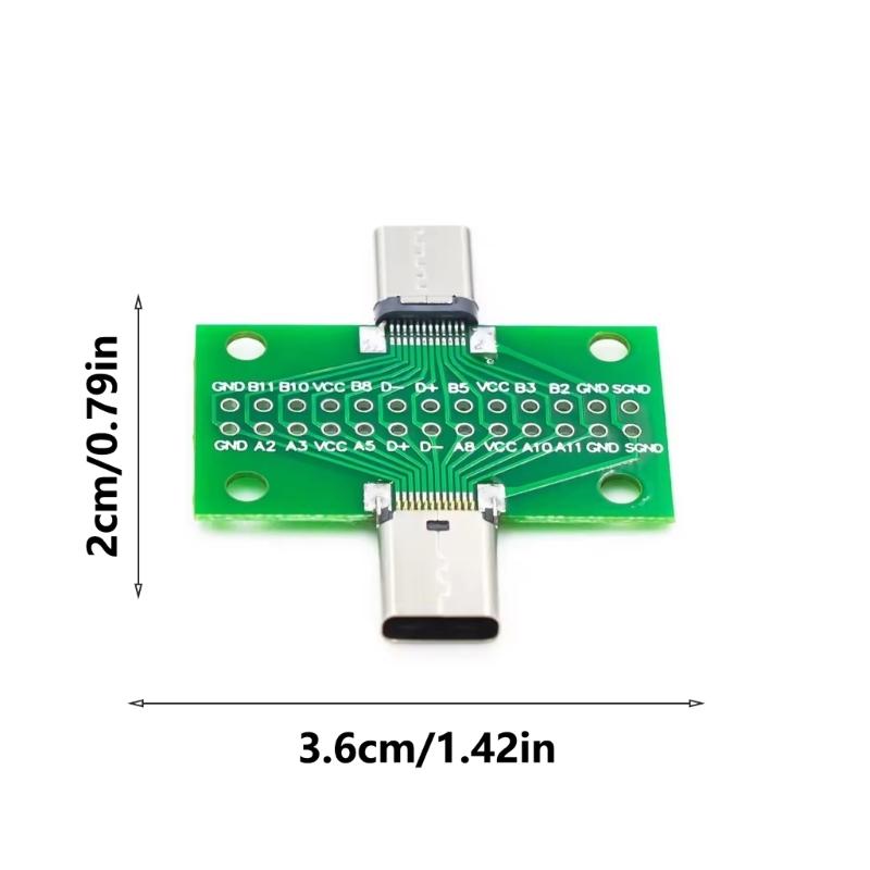 Reversible USB Type C 3.1 Test Interfaces Board 2x13Pin to 2.54mm Connectors Adapter for Device Testing