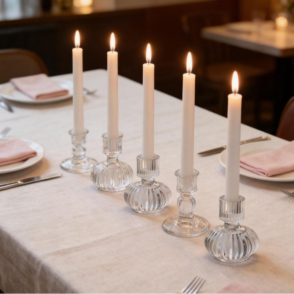 Nordic Transparent Glass Lantern Candle Holder - Elegant Dual-Use Decor for Cozy Atmosphere in Homes & Hotels
