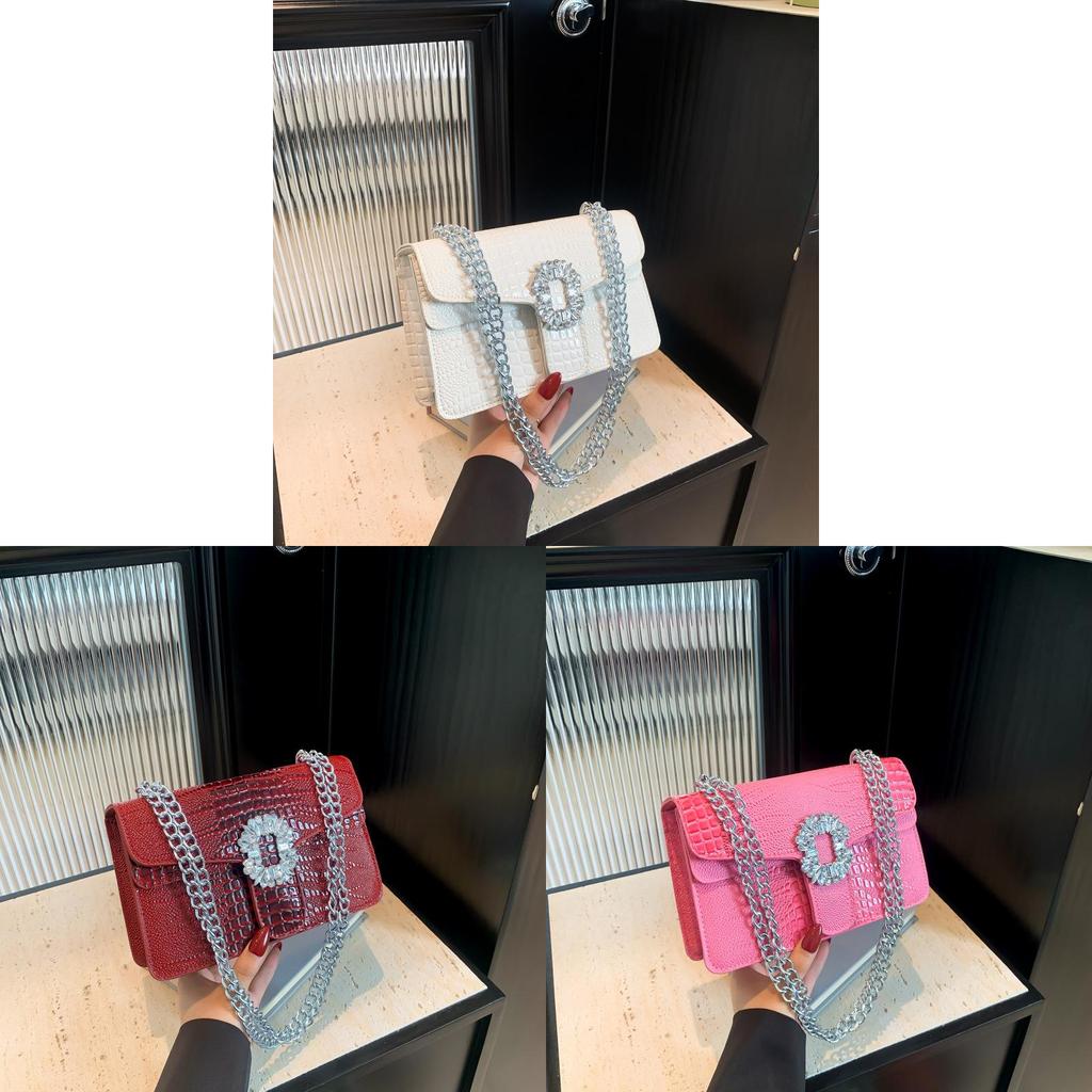 Pu Small Square Bag With Zipper Closure For Daily Casual Use