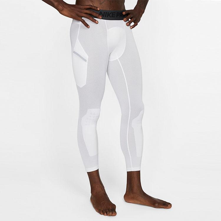 Nike Basketball Training Tight-Fit Quick-Dry Fitness Pants Men Bottoms White AT3383-100