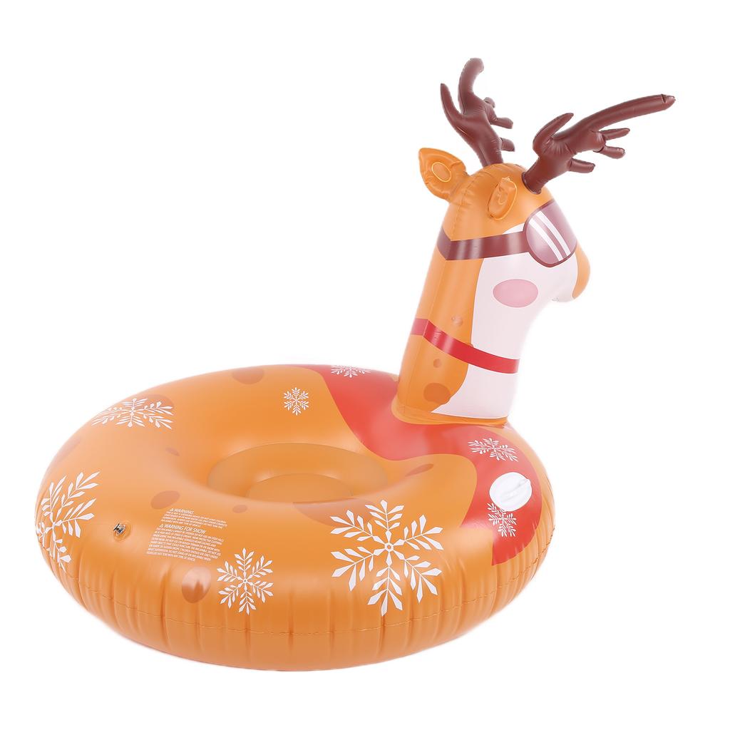 Aufblasbarer Ski-Kreis, rund, verschleißfest, multifunktional, Weihnachtsthema, Schneeschlitten, PVC