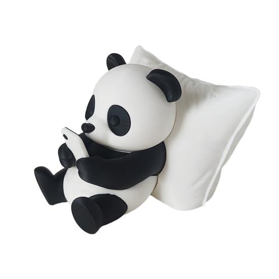 Cute Panda Ornaments 3D Printed Ornaments, & Pillow Desktop Figurine, Stress Relief Sculpture Desk Accessories for Office Home Decoration, Creative