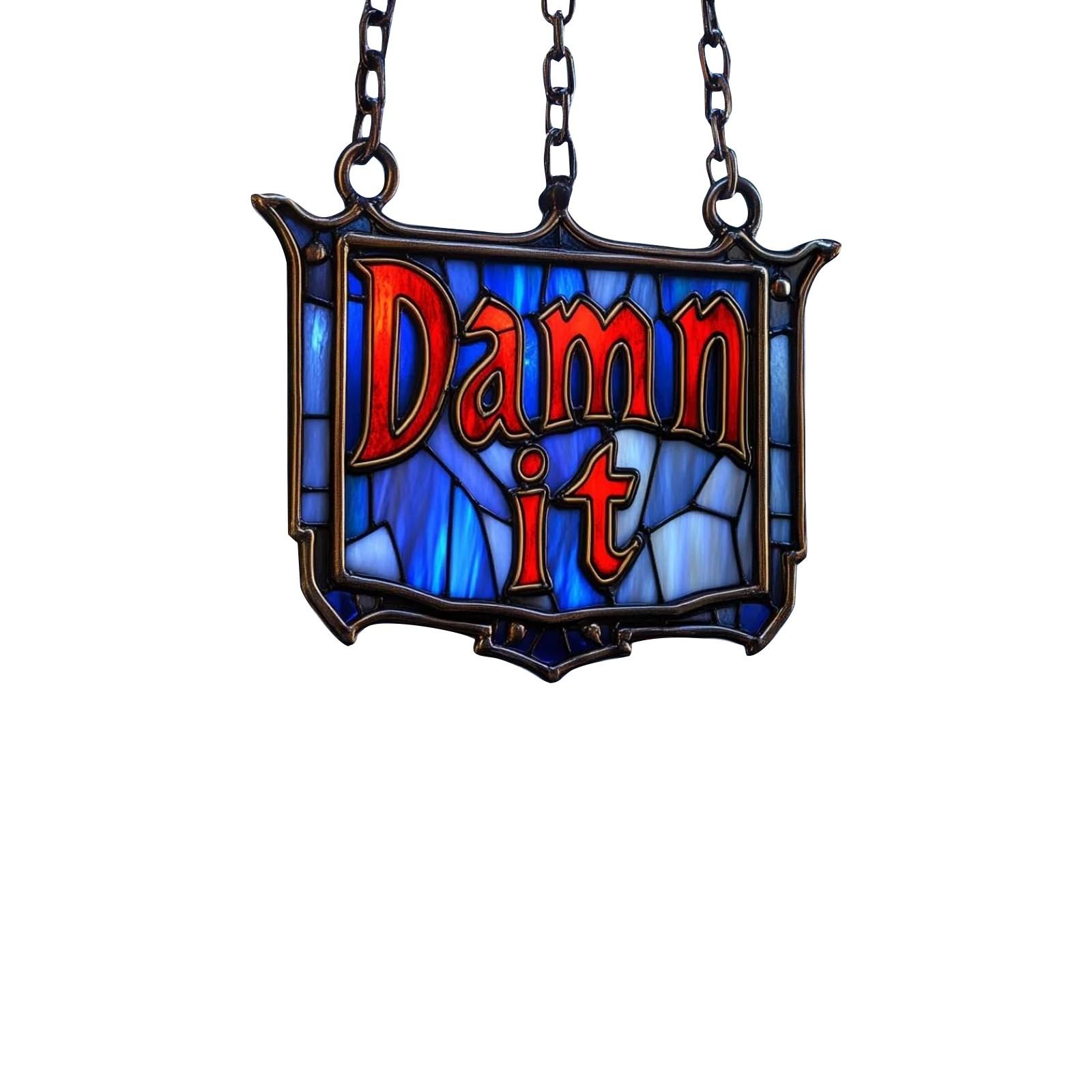 

Плоский цветной готический подвесной знак, акриловое украшение окна, креативный подвесной знак для украшения дома One Size