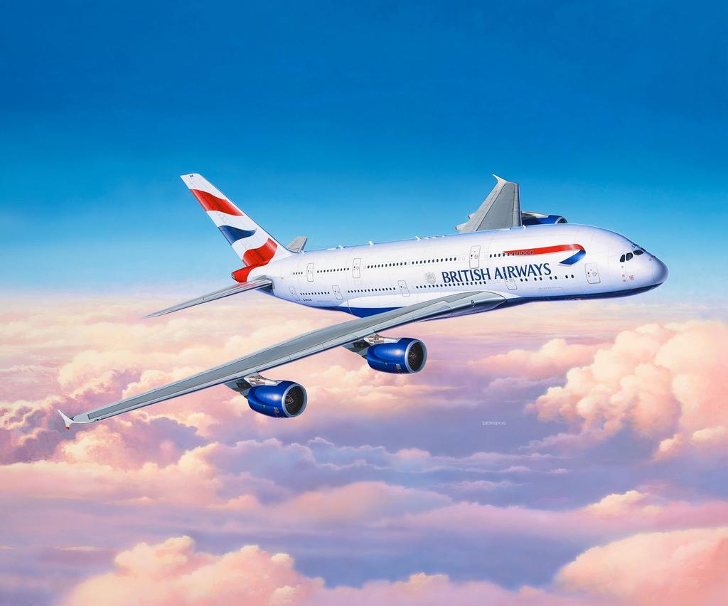 Revell Scale British Airways Plastic Model Kit 03922 1/144 A380-800