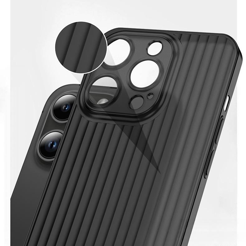Corrugated PP Shell Suitable for Apple 16promax Mobile Phone Case IPhone 15 Ultra-thin and Simple All-inclusive Anti-fall 13