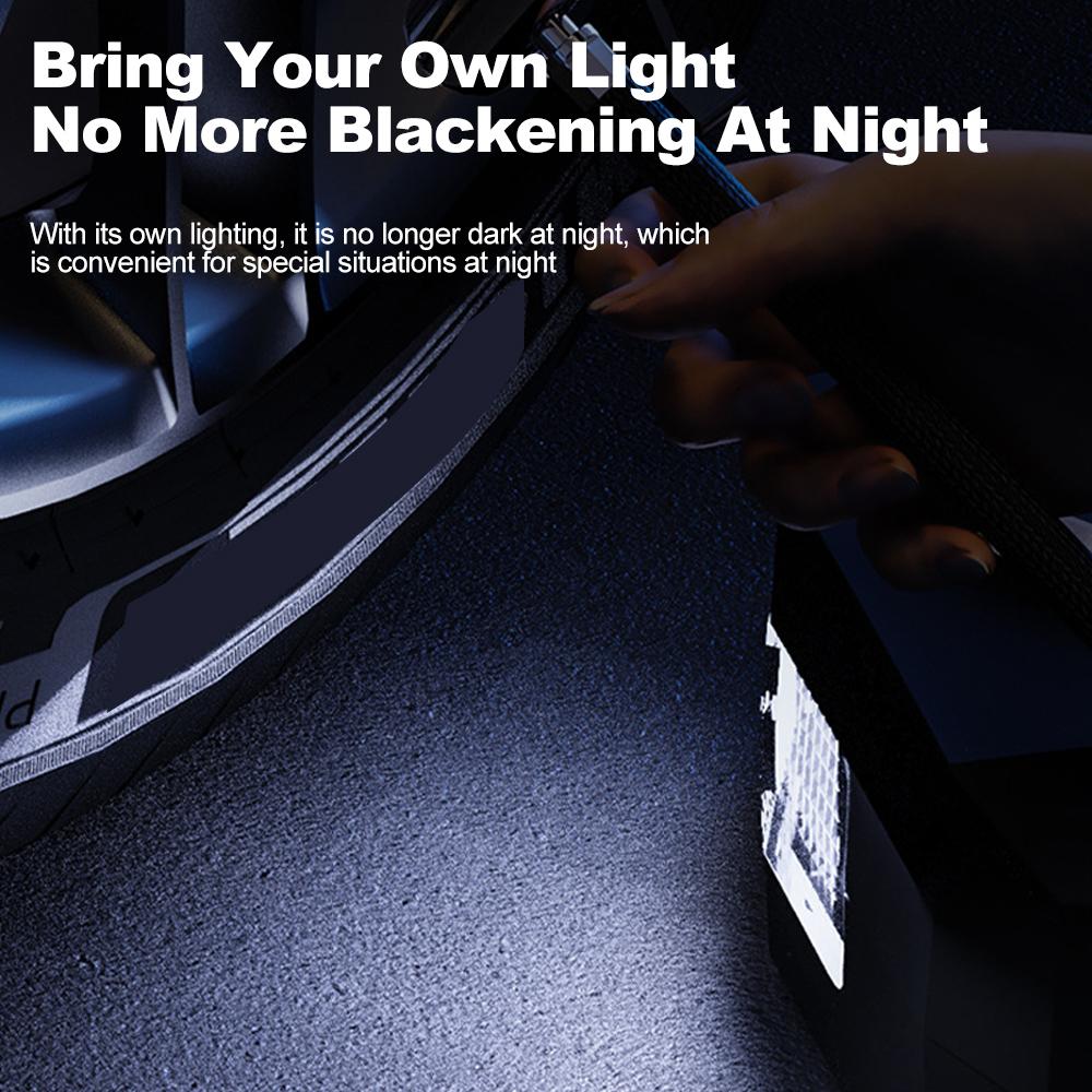 Reifenfüller Tragbarer Luftkompressor Akkubetriebene Reifenpumpe mit 3 Düsen 12V Auto