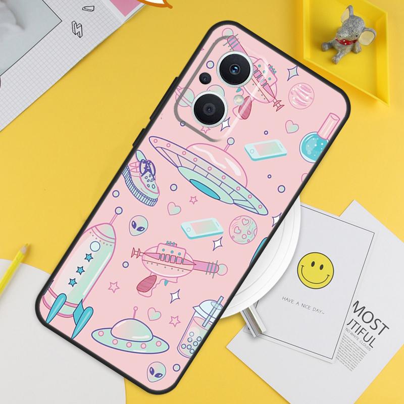 Girly Pastel Witch Goth Pattern For OPPO Reno 14F 13F 12F 11F 13 12 11 10 14 Pro 7 8 Lite 8T OPPO Find X5 X6 X8 X9 Pro Case