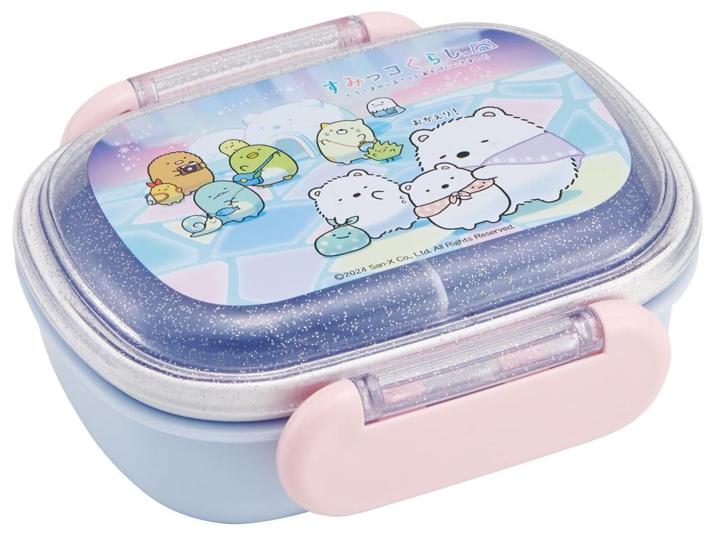Skater Lunch Small Single Dome Soft and Made In Polar Bear QAF1AG Kids' Box, Size, Tier, 270ml, Shape, Fluffy, Antibacterial, Japan, Sumikkogurashi,