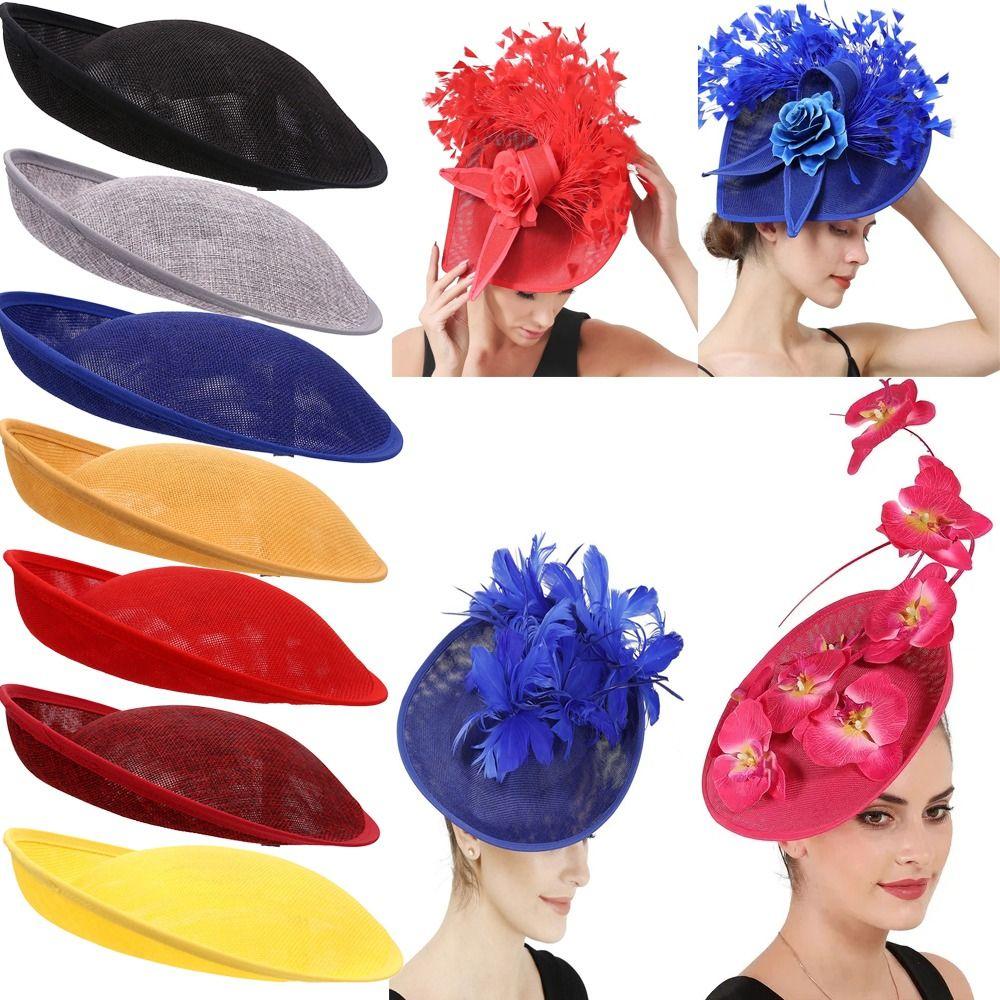 DIY Millinery Cocktail Headwear Wedding Flat Top Hat Embryo French Hat  Women Ladies