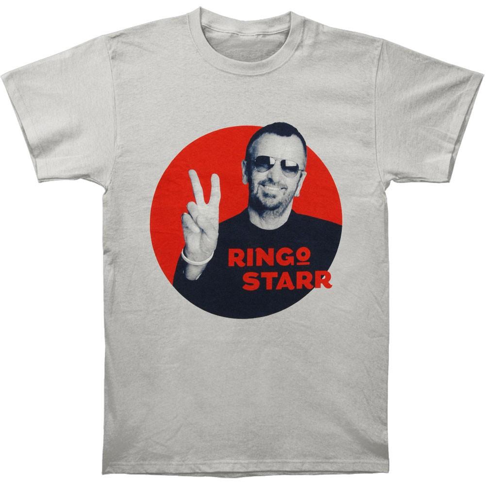 Men s Ringo Starr Circle Peace T-shirt Small Grey S