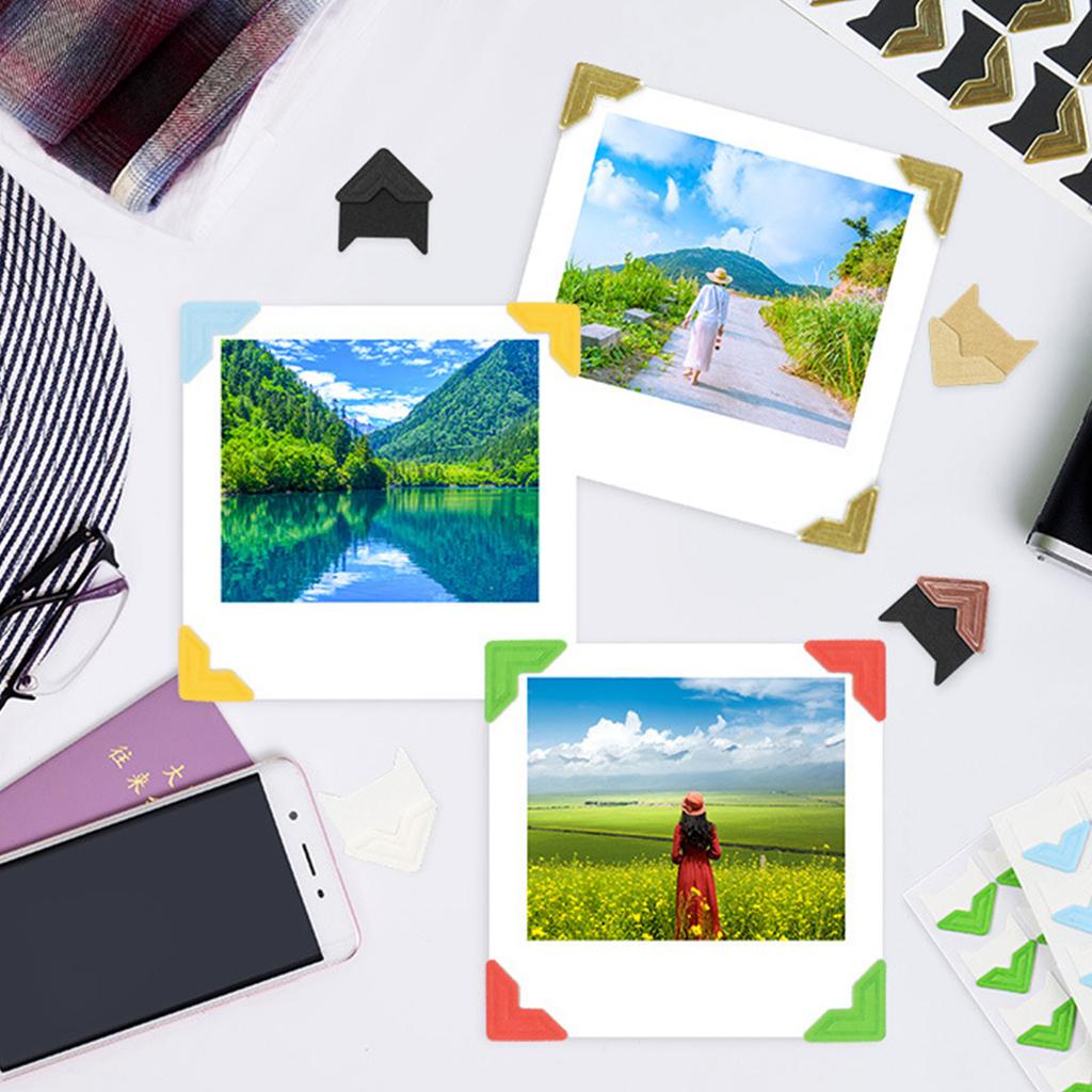 Pack of 5 Self Adhesive Stickers for Photo Albums Decorative Paper Stickers Pictures Album Corner Stickers Accessories