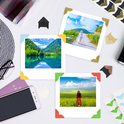 5 Stück Bunte Eckaufkleber Selbstklebender Papieraufkleber für DIY Fotoalbum Stilvolle Fotoalben Scrapbooking-Werkzeug