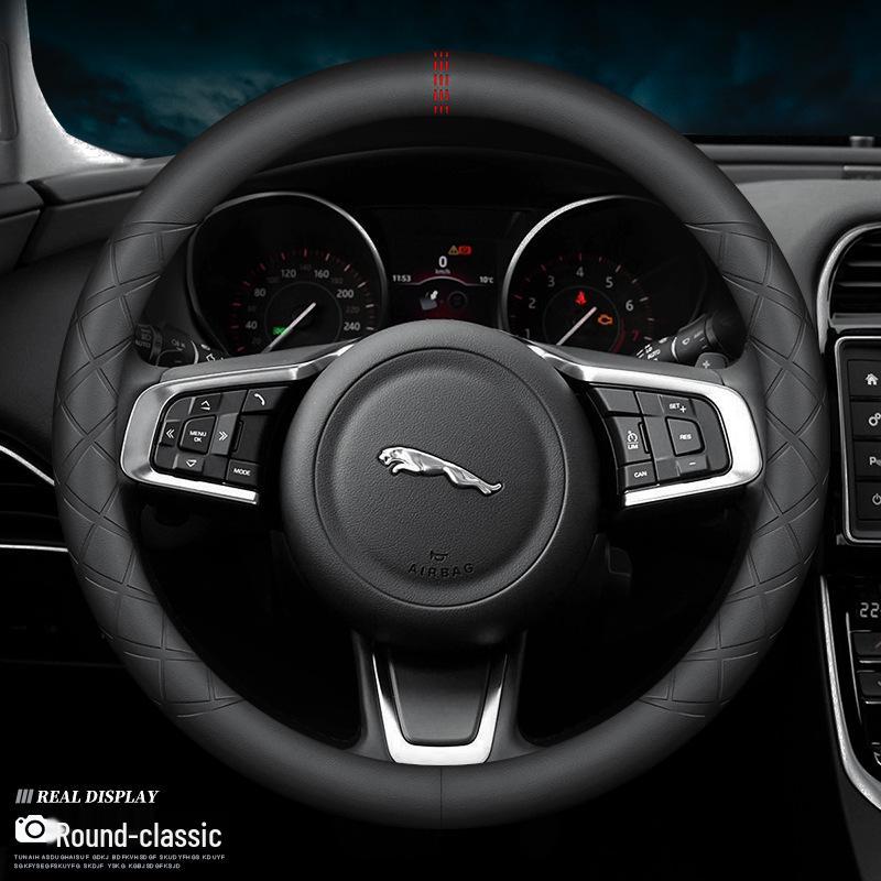 Jaguar Genuine Leather Steering Wheel Cover for XJ, XEL, F-PACE, XFL, E-PACE, XE