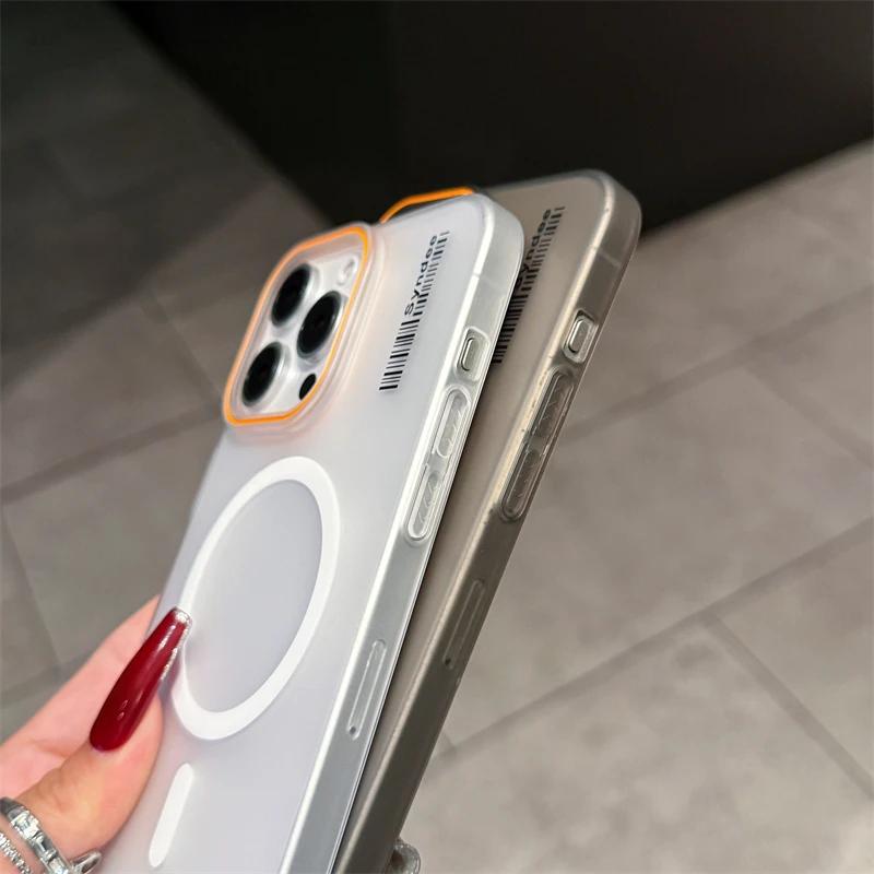 Luxury Transparent PC Hard Magnetic For Magsafe Phone Case For iPhone 16 15 14 Plus 13 12 11 Pro Max Wireless Charging Matte Cover