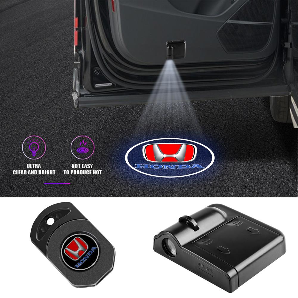 Car Door HD Welcome Light Wireless Projector Induction Lamp For Honda Jazz Fit Avancier Crv Accord VTEC City Prelude Mugen Power TR6