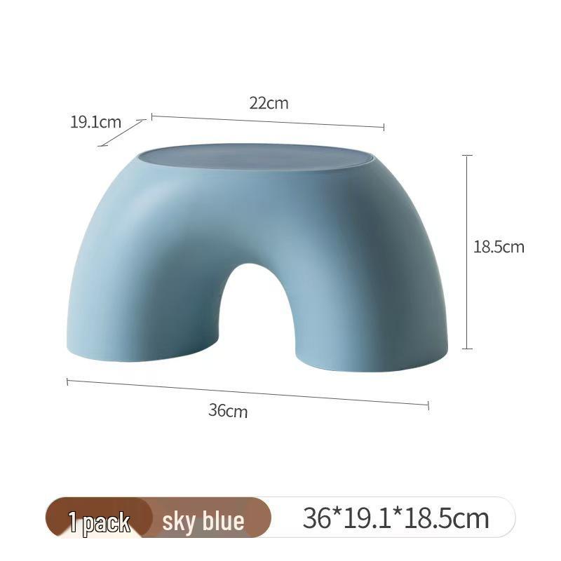 Creative Rainbow Storage Stool for Kids - 3D Cushion, Non-slip, Round Foot Stool for Living Room or Shoe Changing.