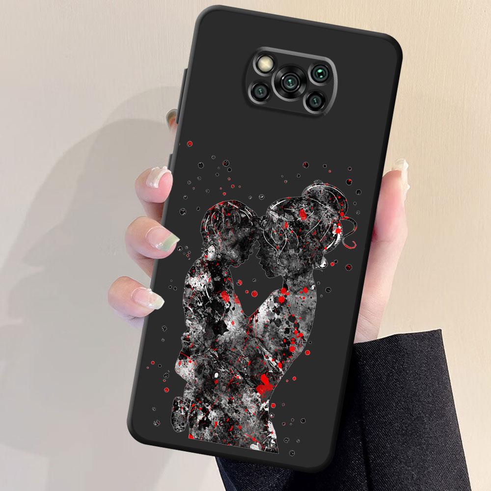 

Чехол для телефона с черными и коричневыми волосами для девочек для Xiaomi Poco X4 F4 C40 M4 5G F3 GT M3 X3 NFC X3 Pro F1 X4 Pro X3 GT X4 GT, силиконовый чехол Pocophone F1