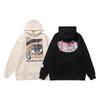 Autumn and Winter New GALLERY DEPT Design Printed Beauty Tears Printed Fleece Hooded Sweater