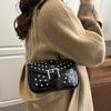Yogodlns New Trend Fashion Spice Girl Rivet Personality Advanced Design Locomotive Shoulder Bag Punk Style Underarm Hobo Bag