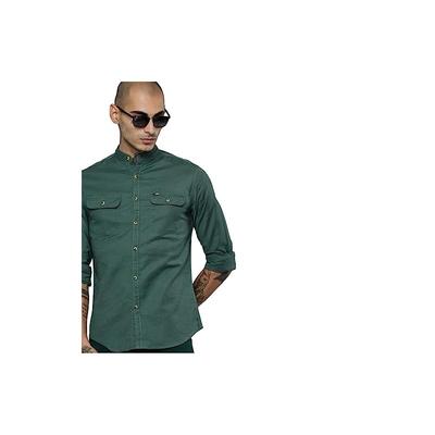 The Indian Garage Co Men' Slim Fit Shirt (0321Shln8904_Sea )