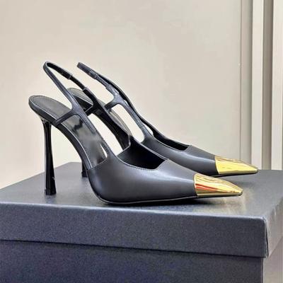 Fashion New Fashion Street Style Pointed Toe Women Pumps Fashion Slingbacks Thin High Heels Elegant Stripper Prom Ladies Sandals Shoes