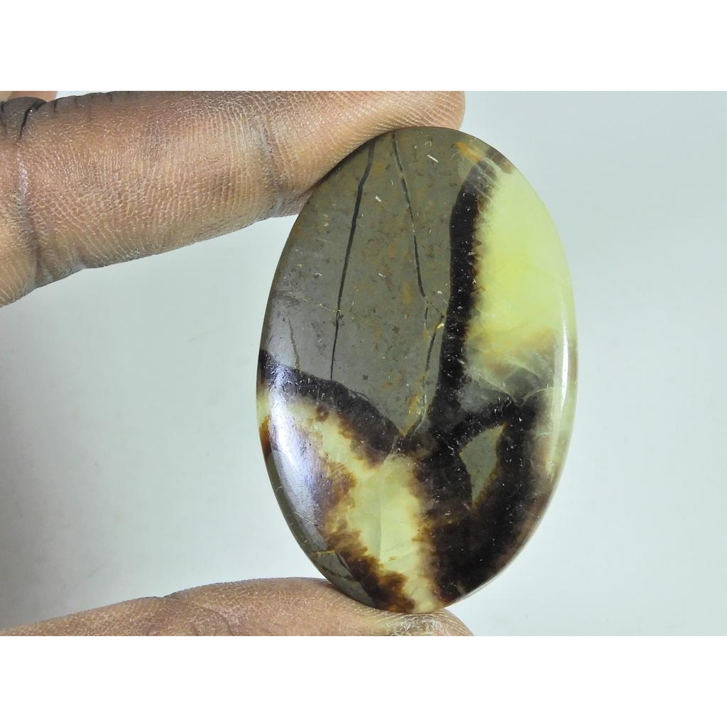 90Cts. Natural Multi Septarian Pear Cabochon Loose Gemstone 33X51X06 MM B-382