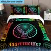 Jager-meister Spirit Drink Printed 3PCS Bedding Set, Includes A Duvet Cover and Two Pillowcases for Bedroom, Suitable for All Seasons Fan Gifts