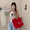 Double-sided Women Tote  Bag Available Striped Letter Shoulder Bag Canvas Shoulder Bags  Travel