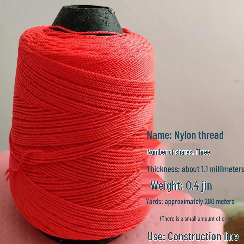Red Nylon Masonry Line for Construction and Bricklaying