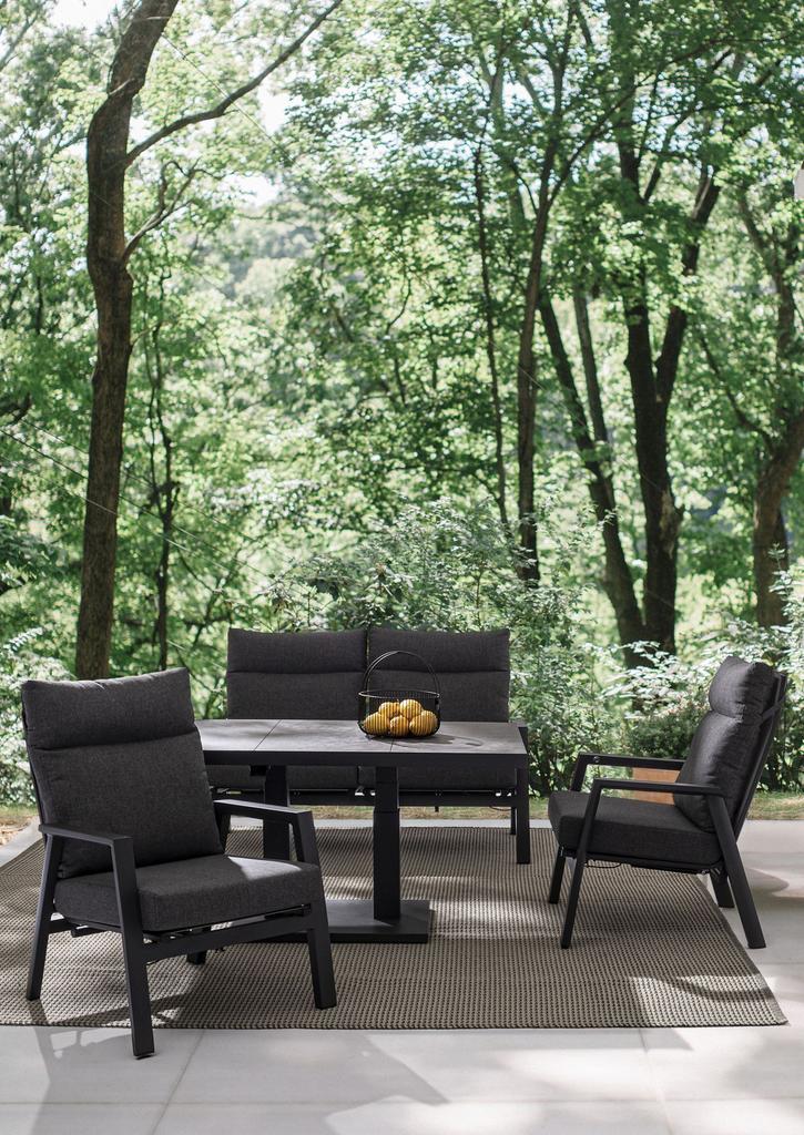 Sofa 2 Osobowa Bolzano Kanva Aluminum Antracyt