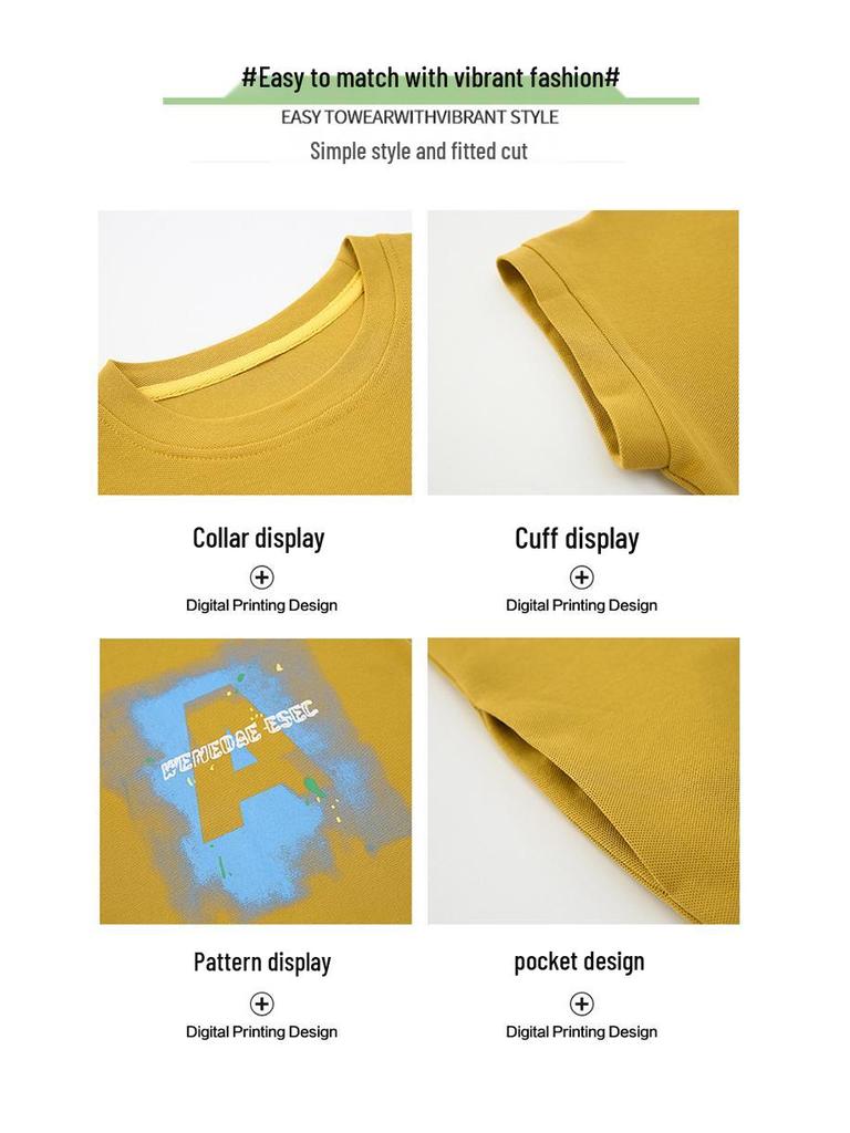 Girls' Casual Korean Style T-Shirt Dress - Summer Western Skirt for 12-Year-Olds