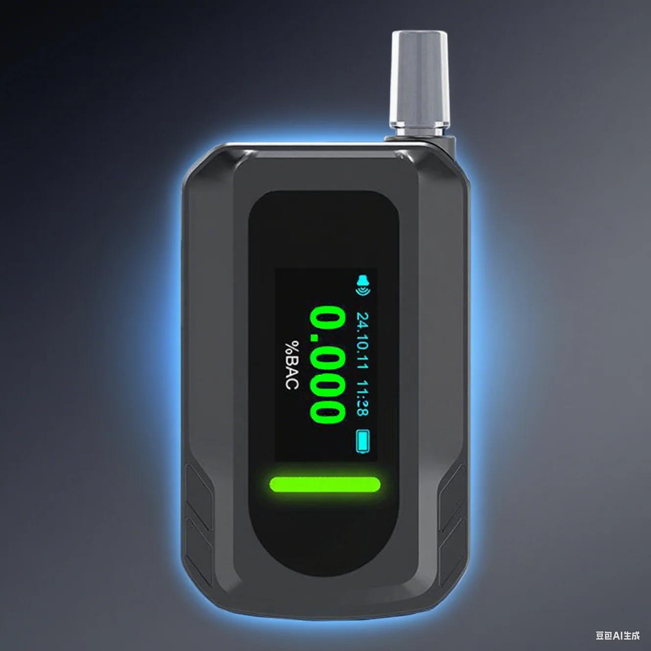 D2000 Электрохимический алкотестер Цифровой алкотестер ЖК-дисплей USB-C Быстрая зарядка Электронный алкотестер 72*45*17мм China Mainland