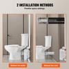 VEVOR Macerating Toilet System with Powerful 800W Macerator Pump, Rear Discharge and Upflush Toilet For Basement, Dual Flush Water Disposal